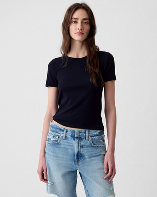 GAP Casual Solid Women White Top