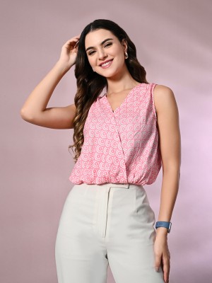 Raffaella Party Printed Women Pink Top