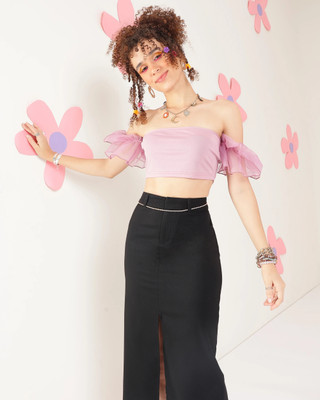 Raffaella Party Solid Women Pink Top