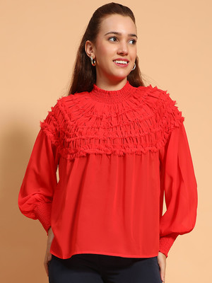 OXOLLOXO Party Self Design Women Red Top