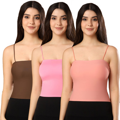 Paavki Casual Solid Women Brown, Pink, Orange Top