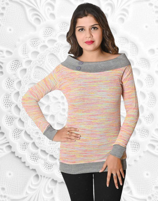 s p fashions Casual Self Design Women Multicolor Top