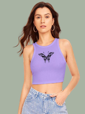 Tabadtod Casual Printed Women Purple Top