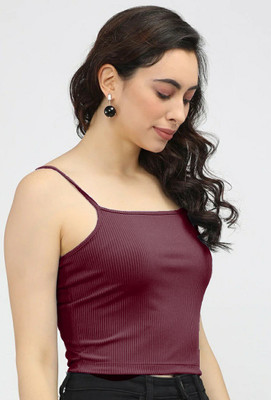 NiloBerry Casual Solid Women Maroon Top