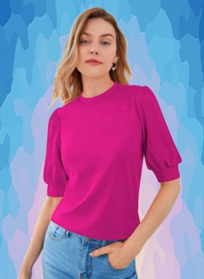 Dream Beauty Fashion Casual Solid Women Pink Top