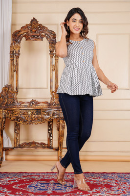 Ramashram Online Casual Printed Women Multicolor Top