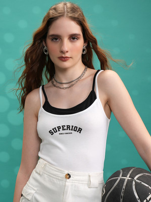 Tokyo Talkies Casual Printed Women White Top