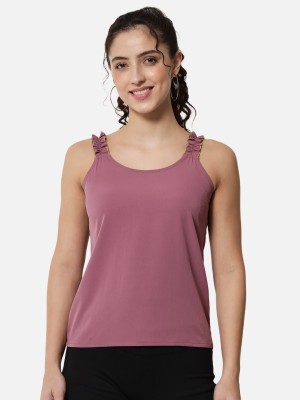 OTIRA Casual Solid Women Pink Top