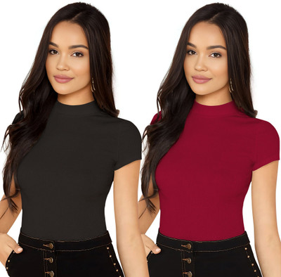 Dream Beauty Fashion Casual Solid Women Black Top