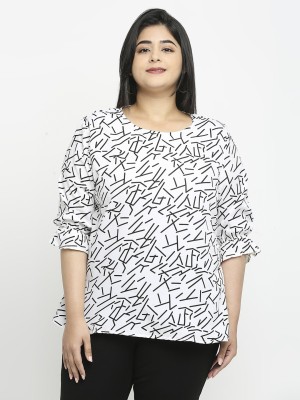 Style Quotient Casual Printed Women White, Black Top