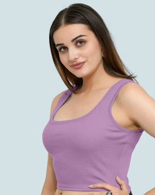 Nxtwin Casual Solid Women Purple Top