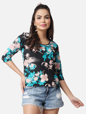 POPWINGS Casual Printed Women Multicolor Top