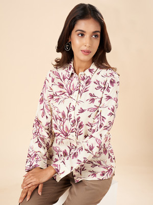 Akkriti by Pantaloons Casual Printed Women Purple Top