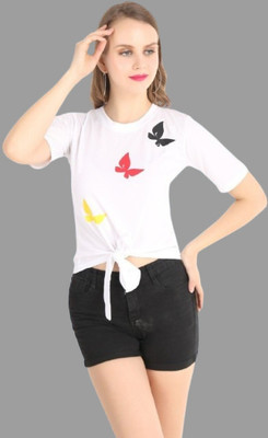HouseOfCommon Casual Printed Women Multicolor Top