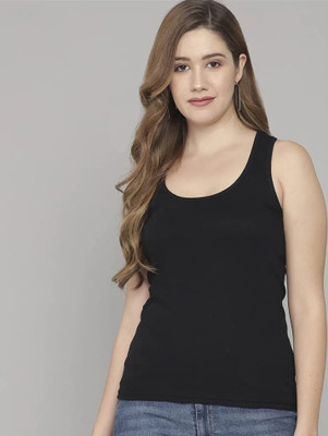 Genalpha Casual Solid Women Black Top