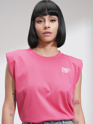 Tokyo Talkies Casual Printed Women Pink Top