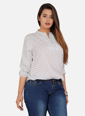Pittra4ever Casual Printed Women White Top