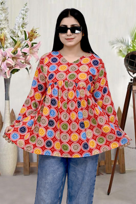 AMORE CREATION Casual Printed Women Multicolor Top
