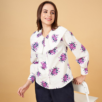 Honey By Pantaloons Casual Printed Women White, Dark Blue, Purple Top