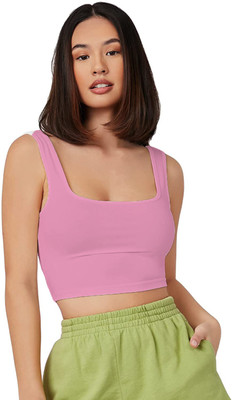 Istyle Can Casual Solid Women Pink Top