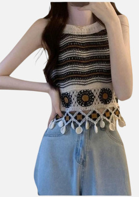 Laxmi Empire Casual Color Block, Embroidered Women Multicolor Top