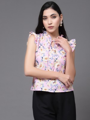 Oomph! Casual Printed Women Pink Top