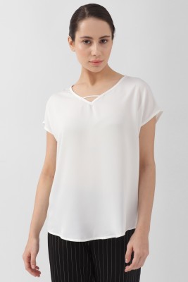 VAN HEUSEN Casual Solid Women White Top