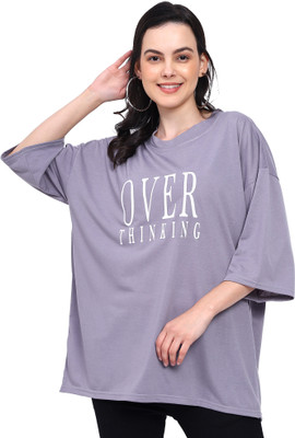 Bombshell Casual Printed Women Grey Top