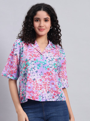 Veldress Casual Floral Print Women Multicolor Top