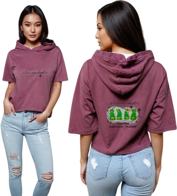 Looks United Casual Graphic Print Women Pink Top