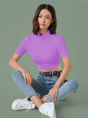 Kashonaa Casual Solid Women Light Blue Top