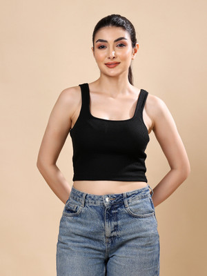 Louis Bayrad Casual Self Design Women Black Top
