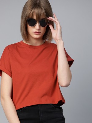 Roadster Casual Solid Women Red Top