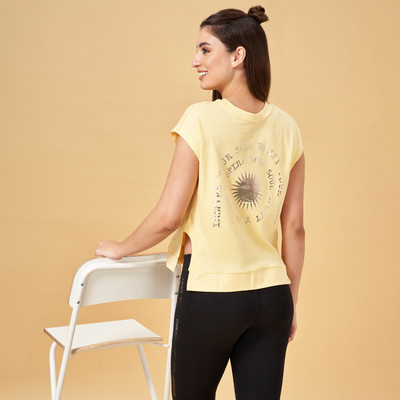 Ajile By Pantaloons Casual Solid Women Yellow Top