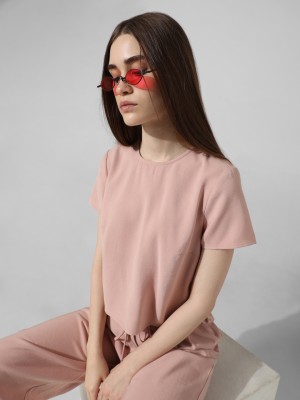 ONLY Casual Solid Women Pink Top