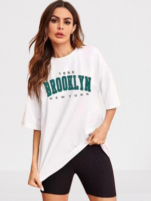 Stem Rope Casual Printed Women White Top