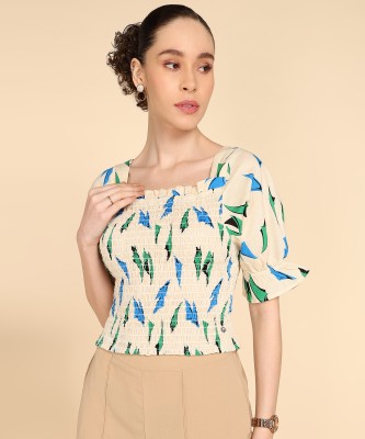 Allen Solly Casual Printed Women Multicolor Top