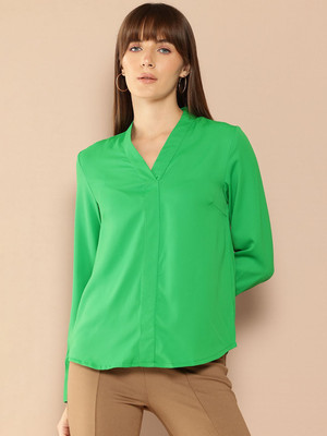 her by invictus Casual Solid Women White Top