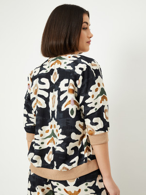 MAX Casual Printed Women Black Top