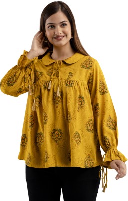 DMP FASHION Party Printed Women Yellow, Black, Red Top