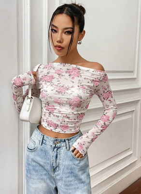 Istyle Can Casual Floral Print Women Pink Top