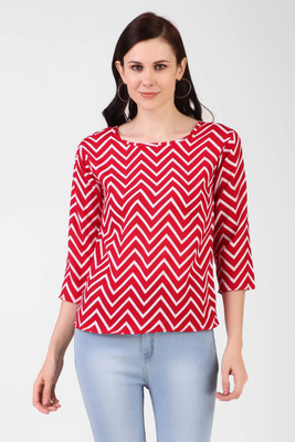 KASHIAN Casual Printed Women Red Top