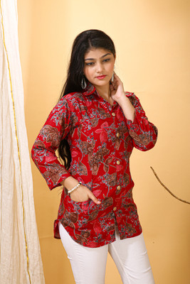 LILUDI Casual Printed Women Maroon Top