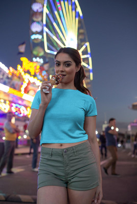 COLOR CAPITAL Casual Striped Women Light Blue Top