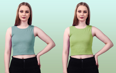LILASTEX Casual Solid Women Green Top