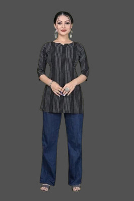 Texpa Creationqe Women Solid Anarkali Kurta(Grey)