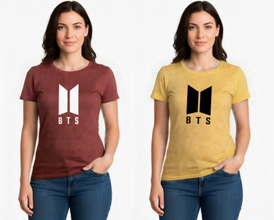 Blueribon Casual Printed Women Maroon, Yellow Top