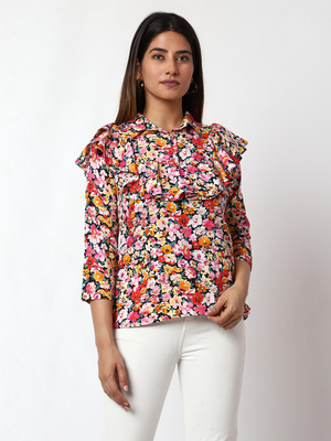 Prettify Casual Printed Women Multicolor Top