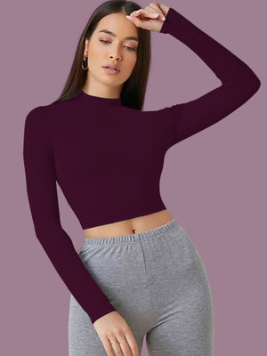 Dream Beauty Fashion Casual Solid Women Purple Top