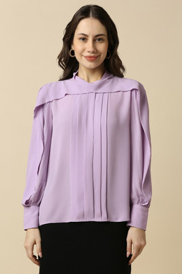 Allen Solly Formal Printed Women Green Top